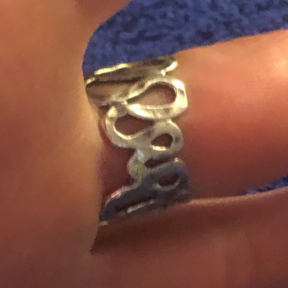 Sterling silver , purple stone w/ 14k gold accent - Picture 6 of 7